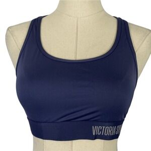 ⭐ 3/$15 Victoria Sport Small The Players Blue Mesh Racerback Sports Bralette
